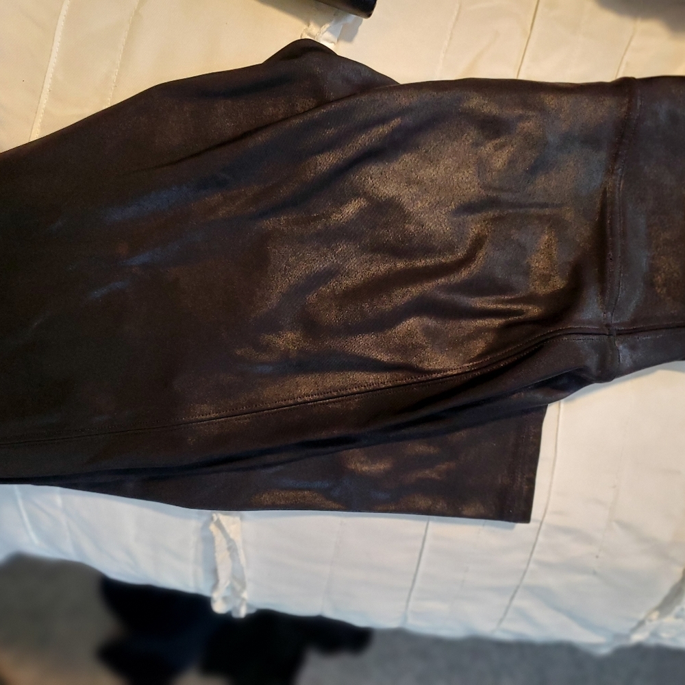 SPANX FAUX LEATHER LEGGINGS